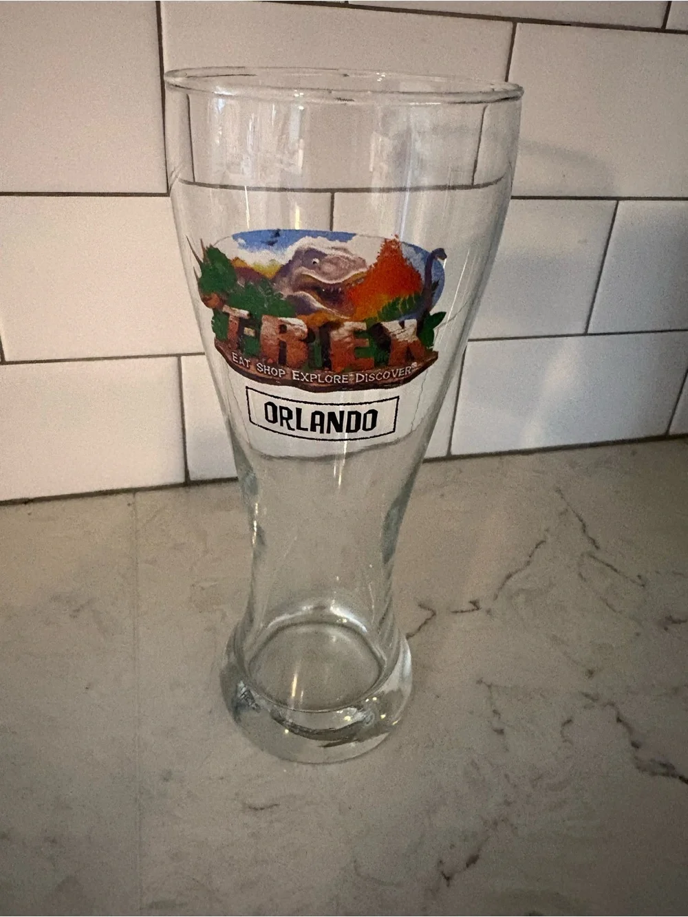 T-Rex Café Orlando Souvenir Pilsner Glass Dinosaur Restaurant Collectible glass